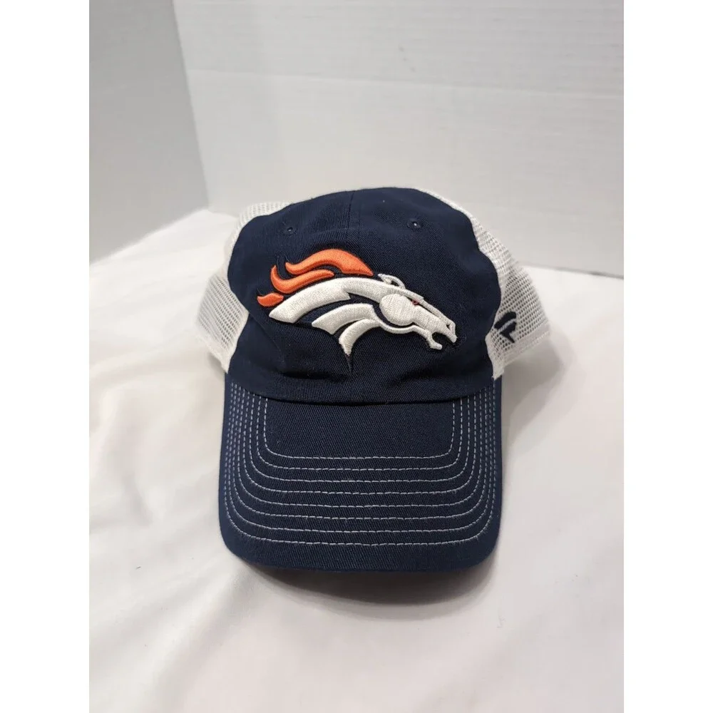 DENVER BRONCOS Fanatics Trucker Mesh Snapback Hat/Cap Embroidered ONE SIZE ADJST